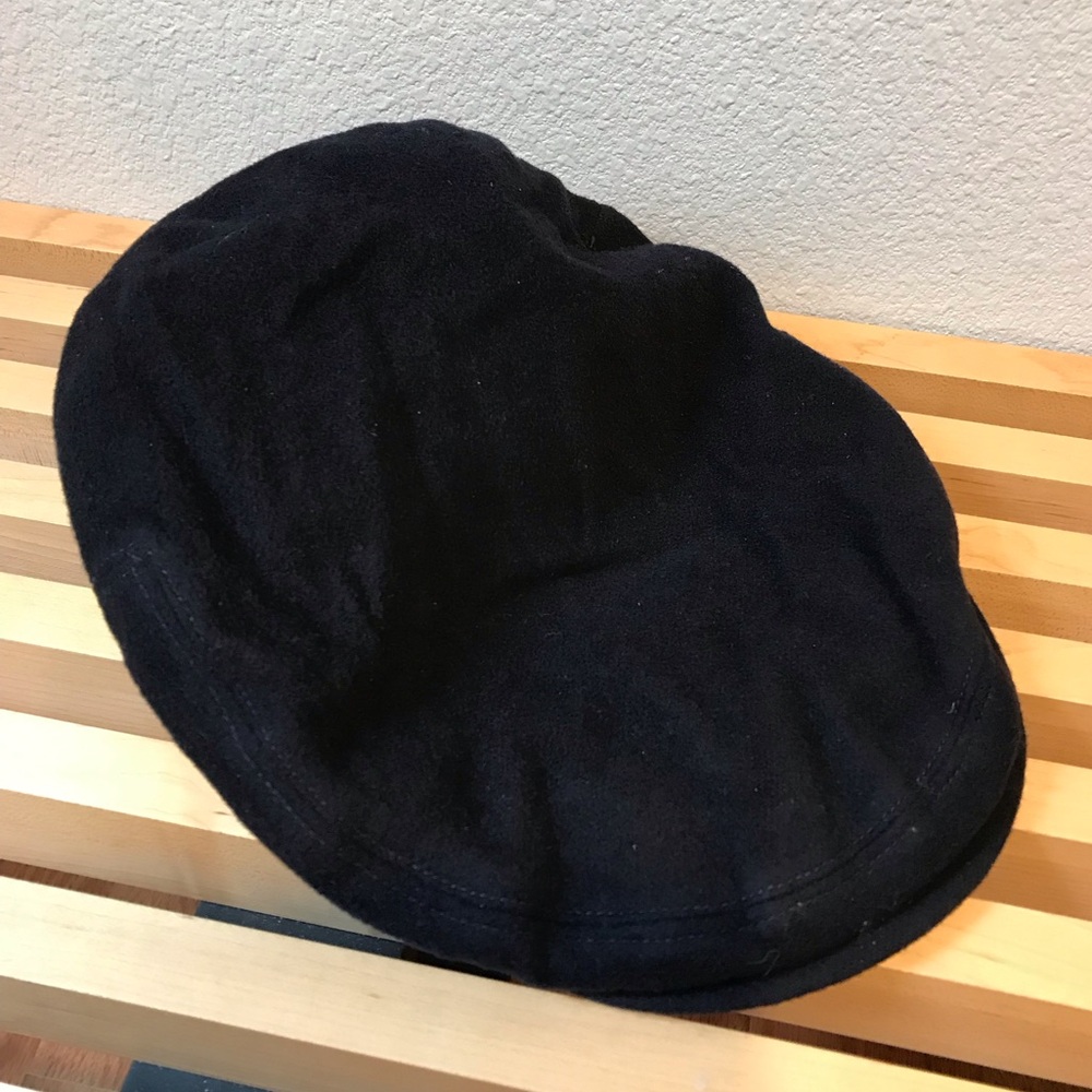 Classic Black Cashmere Wool Flat Cap